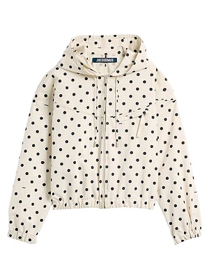 Polka Dot Blouson Jacket