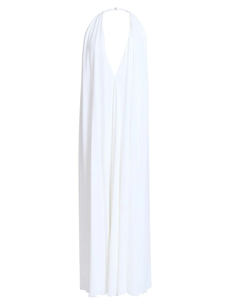 Norma Halter Draped Maxi Dress