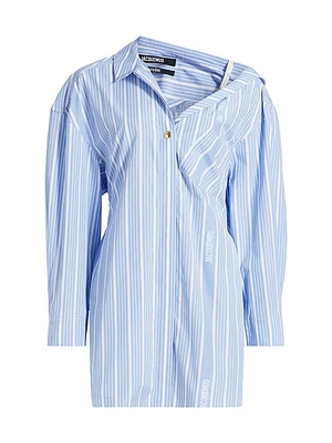 Asymmetrical Cotton Shirtdress