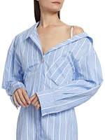 Asymmetrical Cotton Shirtdress