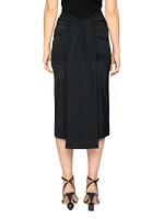 Draped Midi-Skirt