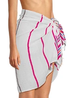 Lema Striped Fringed Cotton-Blend Sarong