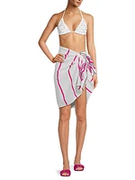 Lema Striped Fringed Cotton-Blend Sarong