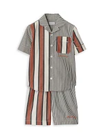Little Boy's & Felix Striped Shorts