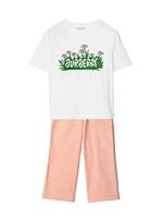 Baby Girl's, Little Girl's & Cedar Daisy Logo T-Shirt