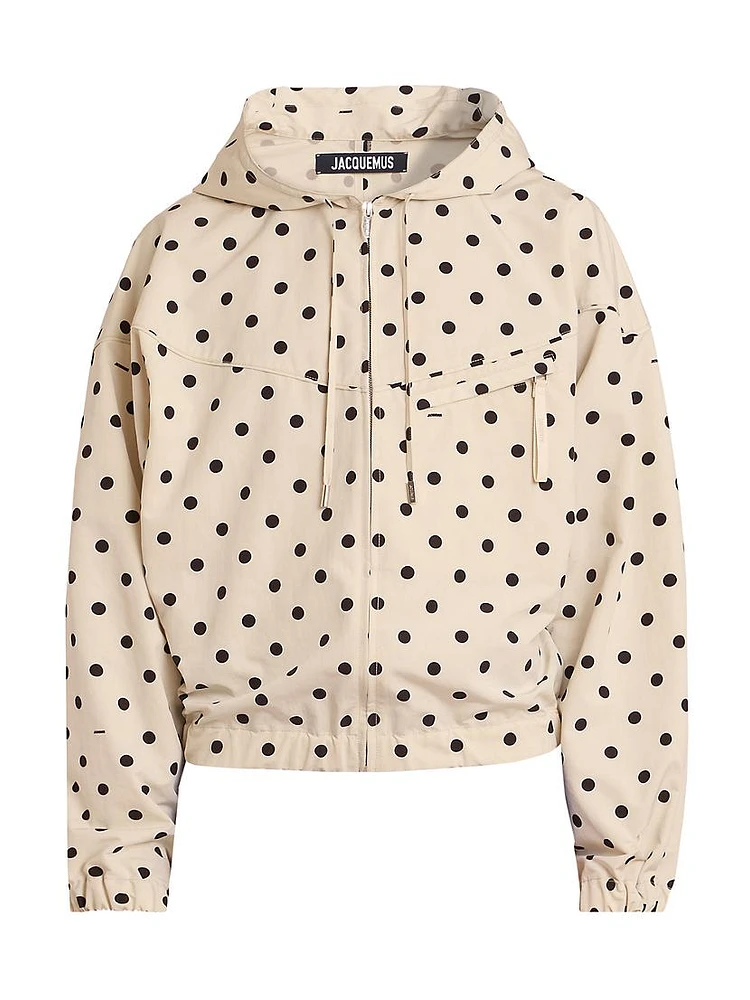 Hooded Polka Dot Jacket