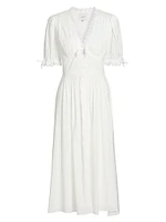 Ketra Cotton Voile Midi-Dress