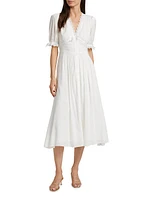 Ketra Cotton Voile Midi-Dress