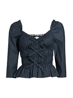 Lauryn Gingham Peplum Top