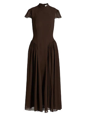 Maven Georgette Midi-Dress