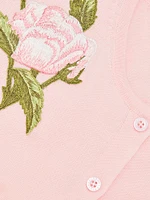 Embroidered Floral Wool Cardigan