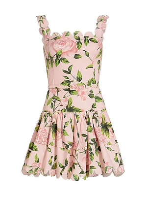 English Roses Scallop Tiered Minidress