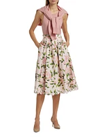 English Roses Scalloped Midi-Skirt