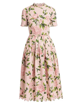 English Roses Poplin Midi-Dress