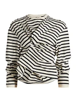 Striped Knotted Jersey Top