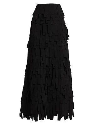 Tiered Rectangle Swatch Maxi Skirt
