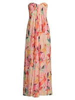 Brooke Strapless Chiffon Maxi Dress