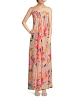 Brooke Strapless Chiffon Maxi Dress