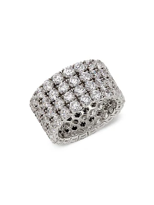 Diana Rhodium-Plated & Cubic Zirconia Infinity Ring