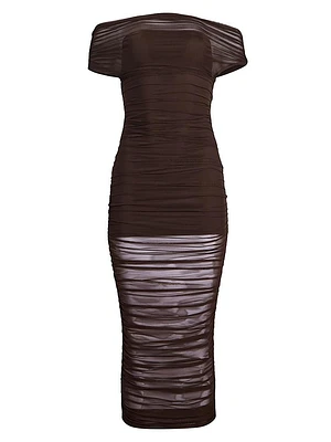 Noel Mesh Midi Dress