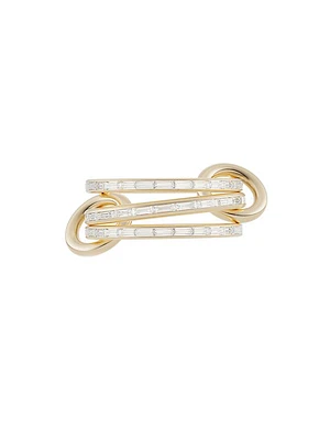 Seraph Two-Tone 18K Gold & 2.00 TCW Diamond Three-Row Ring