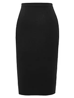 Pencil Skirt Ribbed Wool