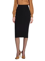 Pencil Skirt Ribbed Wool