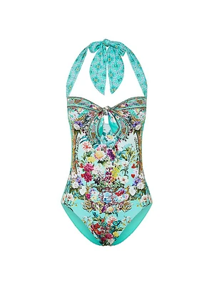 Floral Halterneck Swimsuit