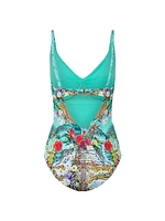 Floral Underwire V-Neck Swimsuit