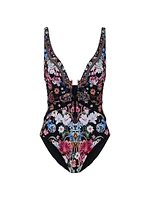 U-Ring Underwire One-Piece Swimsuit