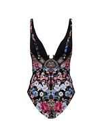 U-Ring Underwire One-Piece Swimsuit