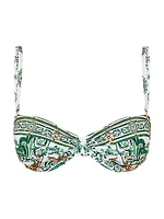 Ruched Underwire Bra Bikini Top