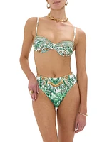 Ruched Underwire Bra Bikini Top