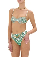 Ruched Underwire Bra Bikini Top
