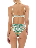 Ruched Underwire Bra Bikini Top