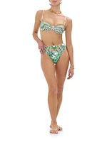 Ruched Underwire Bra Bikini Top