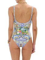 Squareneck Underwire One-Piece Swimsuit