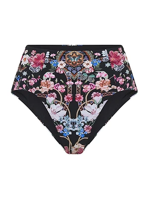 High-Rise Paneled Bikini Bottoms