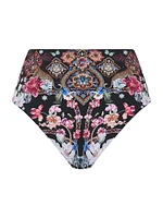 High-Rise Paneled Bikini Bottoms