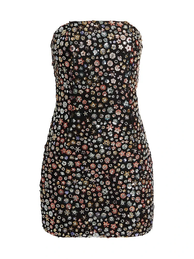 Khai Sequined Strapless Minidress