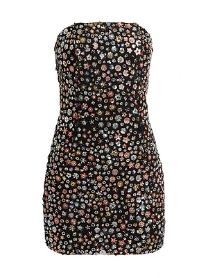 Khai Sequined Strapless Minidress