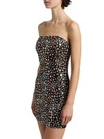 Khai Sequined Strapless Minidress