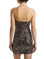 Khai Sequined Strapless Minidress