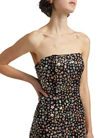Khai Sequined Strapless Minidress