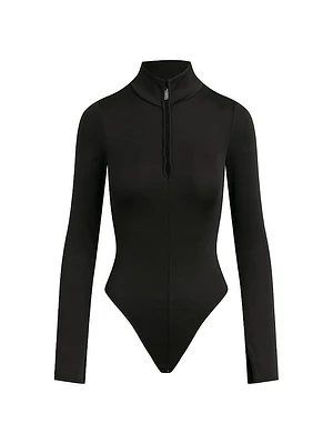 Mock-Turtleneck Long-Sleeve Bodysuit