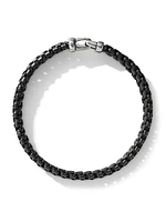 Woven Box Chain Bracelet in Sterling Silver