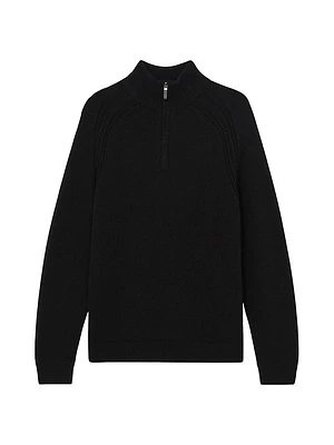Roberts Wool-Nylon Half-Zip Sweater