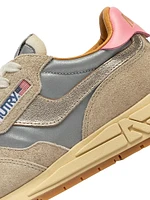 Reelwind Leather & Mesh Low-Top Sneakers