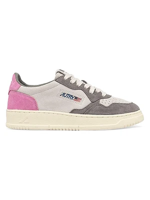 Medalist Colorblocked Suede Low-Top Sneakers