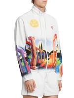 Printed Windbreaker Jacket